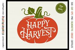 HAPPY HARVEST - Vintage Rustic Pumpkin in SVG DXF EPS PNG Product Image 1