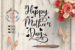 Happy Mother&#039;s Day Cut File in SVG, DXF, PNG Product Image 1