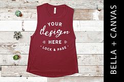 Maroon Bella Canvas 8803 TankTop Mockup Keep Fit Apparel Product Image 1