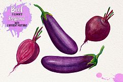 Watercolor Vegetables, Herbs Product Image 8