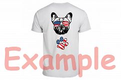 Bulldog USA Flag Glasses Paw, Head French Dog 4th July 827S Product Image 2