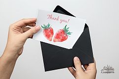 Strawberry watercolor design Product Image 7
