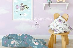 Mother and Baby Mermaid Clipart Product Image 2