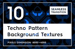 10 Techno Pattern Backgrounds Product Image 1