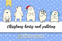 Christmas bears and patterns Product Image 1