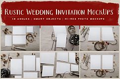 Rustic Wedding Invitation Mockup Product Image 7