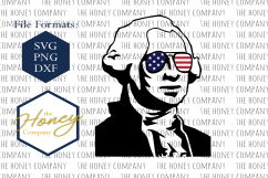 Cool George Washington SVG PNG DXF 4th of July Design Instant Download Silhouette Cricut Cut Files Cutting Machine Product Image 1