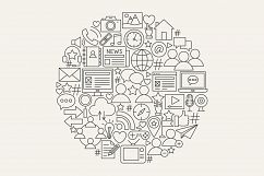 Social Media Line Art Icons Product Image 4