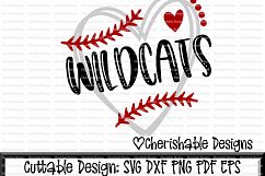 Baseball Svg, Softball Svg, Wildcats Baseball Cutting file, heart frame baseball, dxf pattern, svg pattern, Cricut instant download Product Image 1