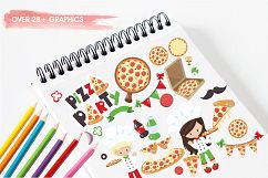 Pizza Party graphics and illustrations Product Image 3
