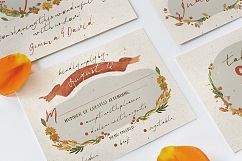 Autumn Floral Wedding Invitation Suite Product Image 4
