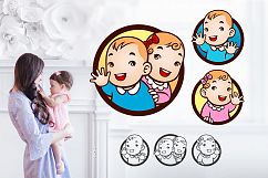 Cute Twin Baby Product Image 1