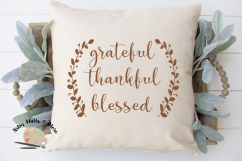 Grateful Thankful Blessed svg cut file Fall Thanksgiving svg Product Image 2