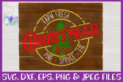 Rustic Farm Fresh Christmas SVG Farmhouse Christmas SVG Product Image 2