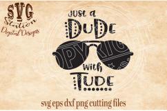 Dude With Tude Cut File Product Image 1