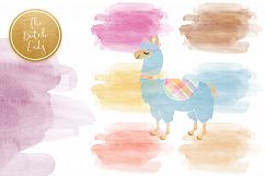 Watercolor Lama &amp; Alpaca Clipart Product Image 4