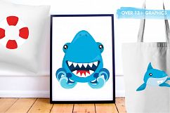 Friendly Sharks graphics and illustrations Product Image 5