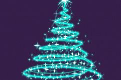 Glowing Christmas Trees Clipart Product Image 4