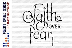 Faith over fear Svg files sayings Scripture verse Svg Product Image 2