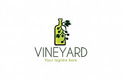 Vineyard - Grape Wine Bottle Stock Logo Template for Farming &amp; Productionr Product Image 1