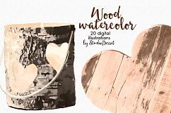 Rustic Wood Watercolor Illustrations Product Image 2