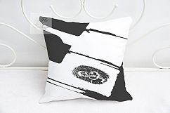 White pillow mock up cushion template mockup on blanket Product Image 2