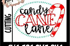 Candy Cane Lane -Christmas Sign SVG Design Product Image 2
