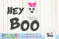 Hey Boo Cute Girl Ghost Halloween Trick or Treat Product Image 1