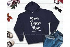 Winter Fall Hoodie Mockup Bundle 5 Colors Gildan 18500 Set Product Image 3