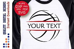 Basketball monogram Svg Basketball clipart Sports svg Product Image 1