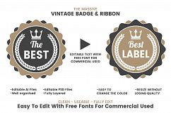 36 VINTAGE BADGE &amp; RIBBON Vol.6 Product Image 3