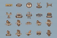 Vintage Barbershop Vector Emblems and Labels Product Image 3