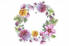 Wild Flowers watercolor PNG set Product Image 11