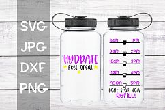 Hydrate feel great, water tracker, svg Product Image 1