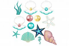 Glitter Mermaids Clipart Product Image 5