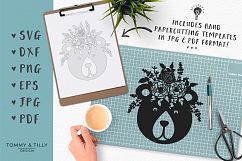 Floral Bear - SVG DXF PNG EPS JPG PDF Cutting File Product Image 5