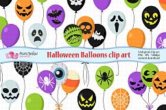 Halloween Balloons clipart Product Image 1