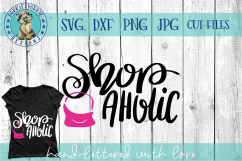 Shopaholic - Hand Lettered - shop, aholic, SVG Cut Friday Product Image 1