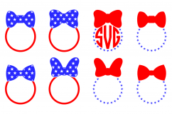 Bow Monogram SVG 4th of July Bow Monogram SVG Product Image 1