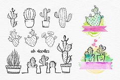 Cactus. Watercolor illustrations. Product Image 7