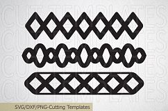 Cuff Bracelet, Leather Jewelry Templates svg dxf cutting Product Image 2