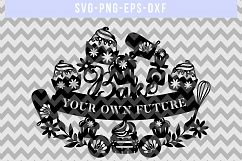 Bake Cooking SVG Cut File, Kitchen sayings Sign, DXF EPS PNG Product Image 4