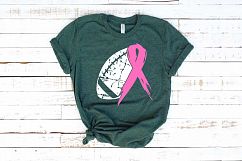 Football Tackle Breast Cancer Svg Awareness ribbon svg 1028s Product Image 1
