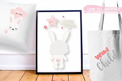 Woodland bunny graphics and illustrations Product Image 5