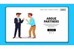 Argue Partners Business Conflict In Company Vector Product Image 1