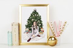 Fashion illustration - Christmas Girl 6 - Light Skin Product Image 5