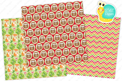 Woodland animals digital papers, Woodland patterns, Raccoon Product Image 4