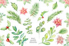 Christmas watercolor elements and decorations Product Image 5