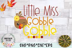 Little Miss Gobble Gobble SVG Cut File Product Image 1