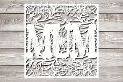 2 sets of MUM floral papercutting templates|PNG/PDF/SVG/DXF formats Product Image 2